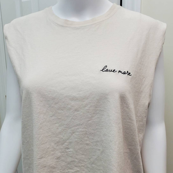 Abercrombie & Fitch Tops - Abercrombie & Fitch Love More Roll-Sleeve Muscle Tank Top 100% Cotton Soft Boxy